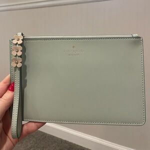 Kate Spade Madison Double‑Zip Leather Wristlet